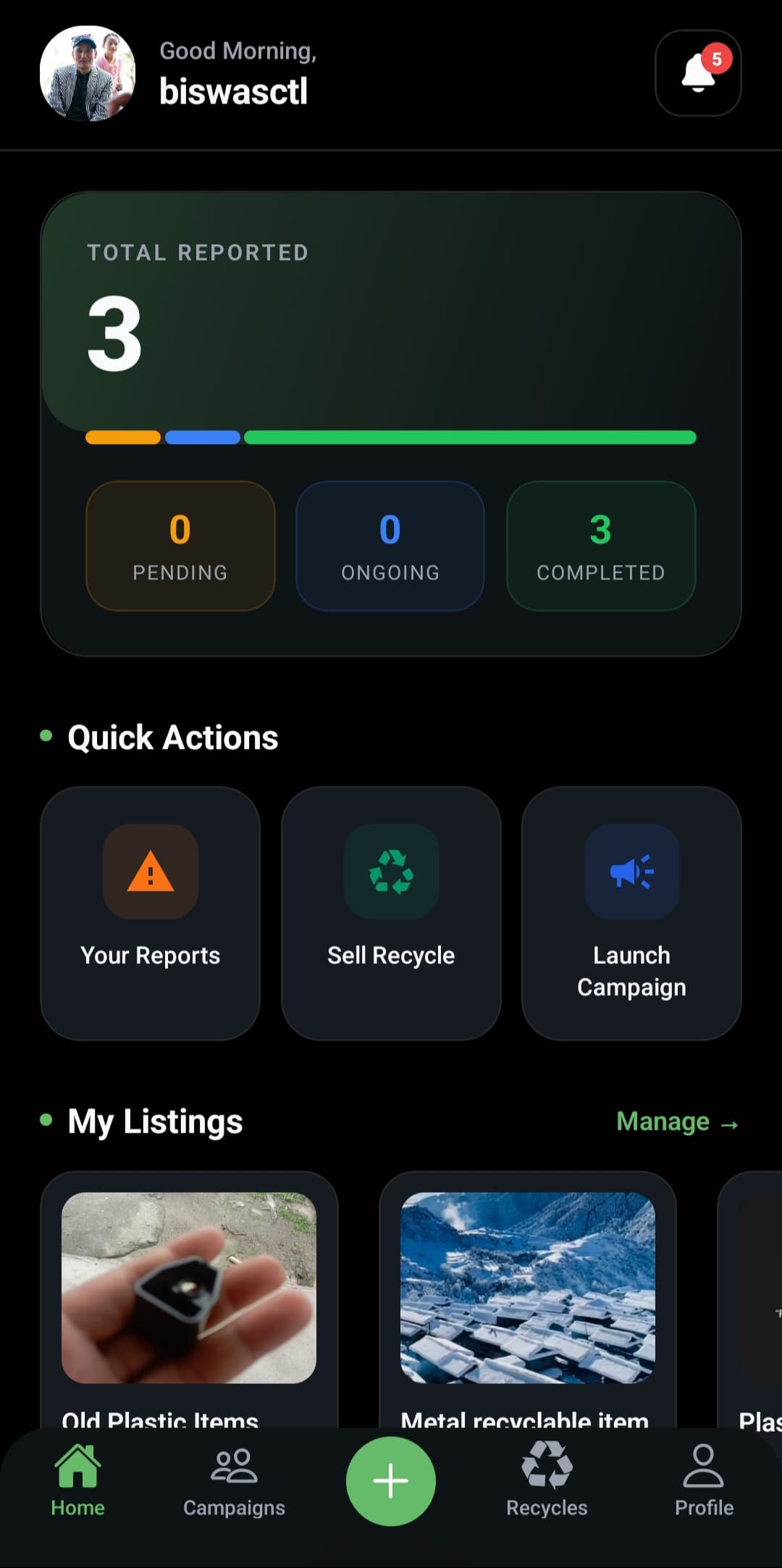 User Dashboard